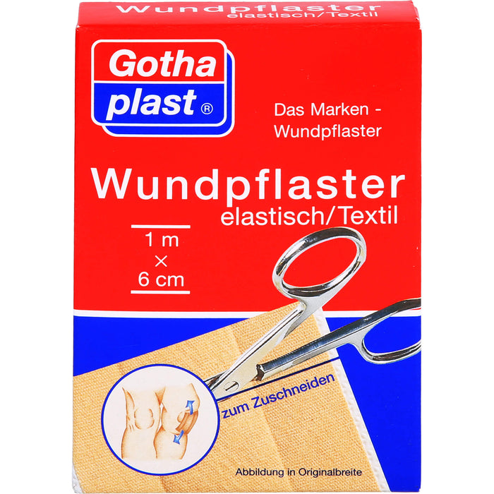 Gothaplast Wundpflaster elastisch 6 cm x 1 m, 1 St. Pflaster