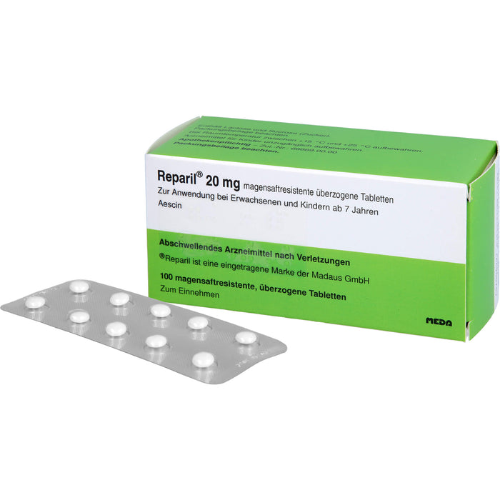 Reparil Dragees kohlpharma, 20 mg, magensaftresistente, überzogene Tablette, 100 pc Tablettes