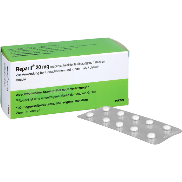 Reparil Dragees kohlpharma, 20 mg, magensaftresistente, überzogene Tablette, 100 pcs. Tablets