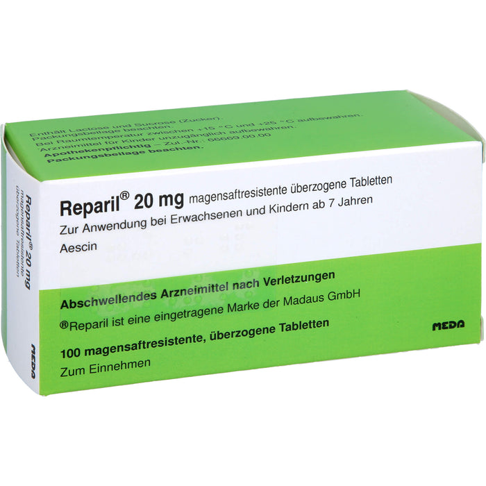 Reparil Dragees kohlpharma, 20 mg, magensaftresistente, überzogene Tablette, 100 pc Tablettes