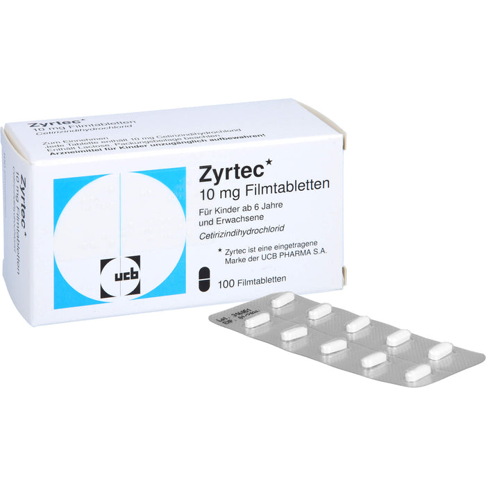 Zyrtec 10 mg kohlpharma Filmtabletten bei Allergien, 100 St. Tabletten