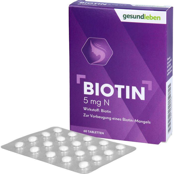 Gesundleben Biotin 5 mg N Tabletten, 60 pc Tablettes