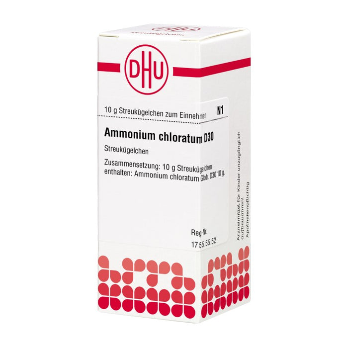 Ammonium chloratum D30 DHU Globuli, 10 g Globules