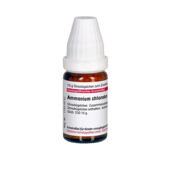 Ammonium chloratum D30 DHU Globuli, 10 g Globules