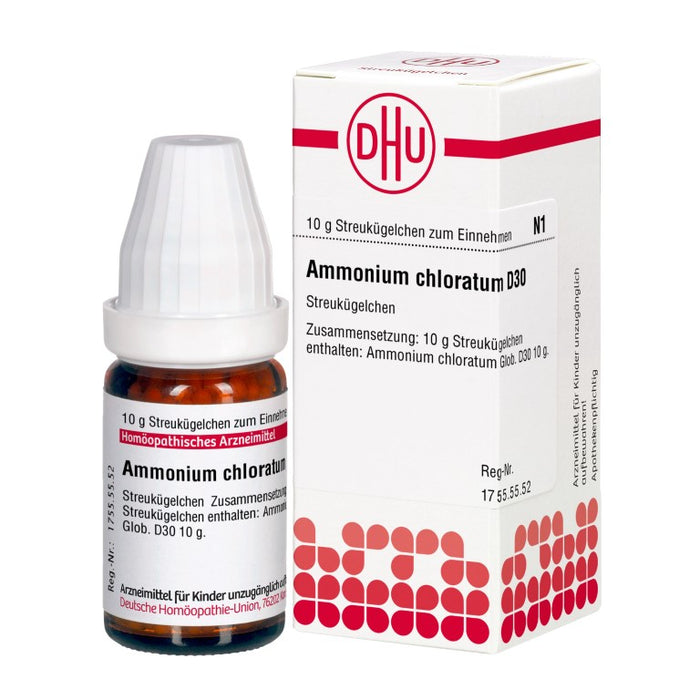 Ammonium chloratum D30 DHU Globuli, 10 g Globules