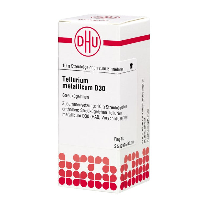 Tellurium metallicum D30 DHU Globuli, 10 g Globules