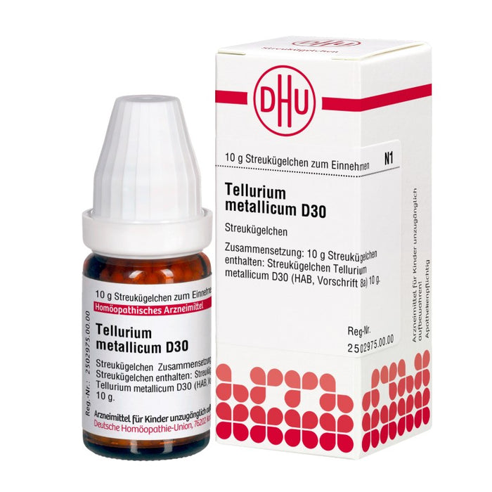 Tellurium metallicum D30 DHU Globuli, 10 g Globules