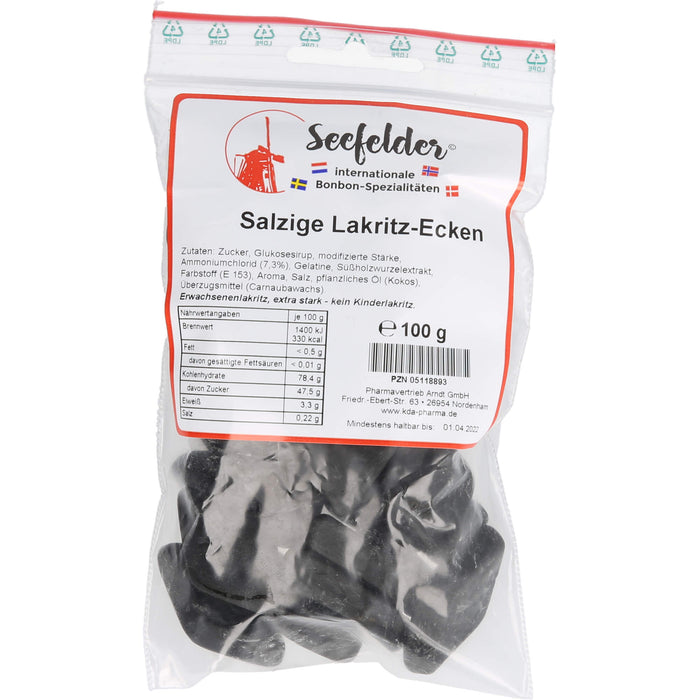 Seefelder salzige Lakritz-Ecken, 100 g Candies