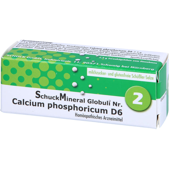 Schuckmineral Globuli 2 Calcium phosphoricum D6, 7.5 g Globules