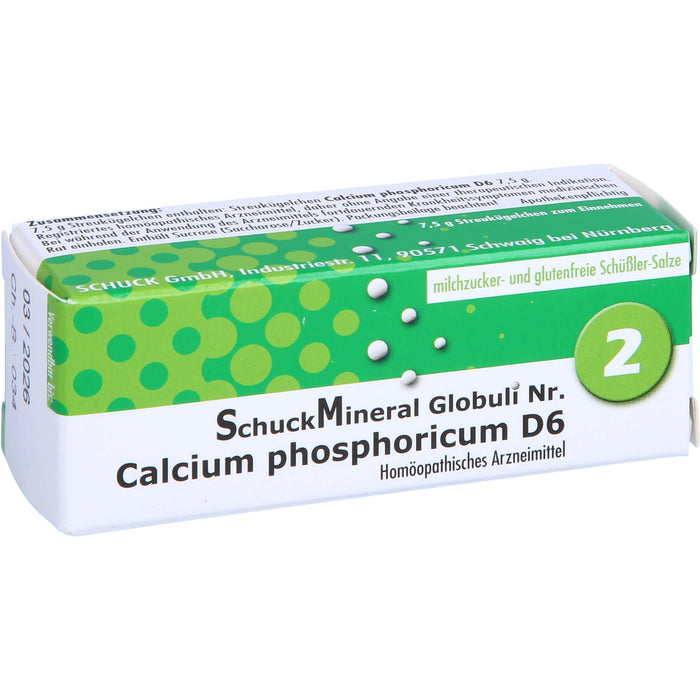 Schuckmineral Globuli 2 Calcium phosphoricum D6, 7.5 g Globules