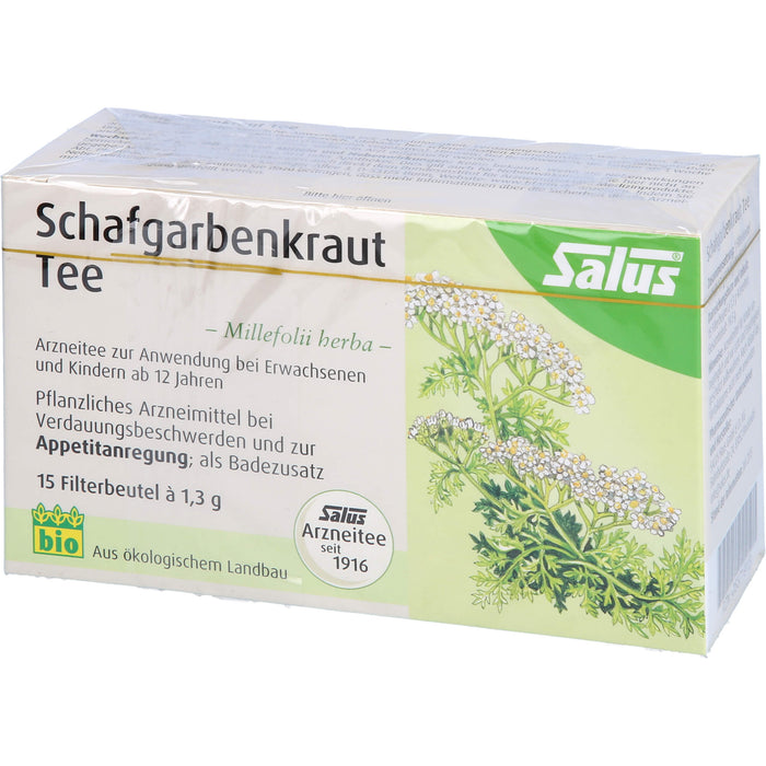 Salus Schafgarbenkraut bio bei Verdauungsbeschwerden und zur Appetitanregung, 15 St. Filterbeutel