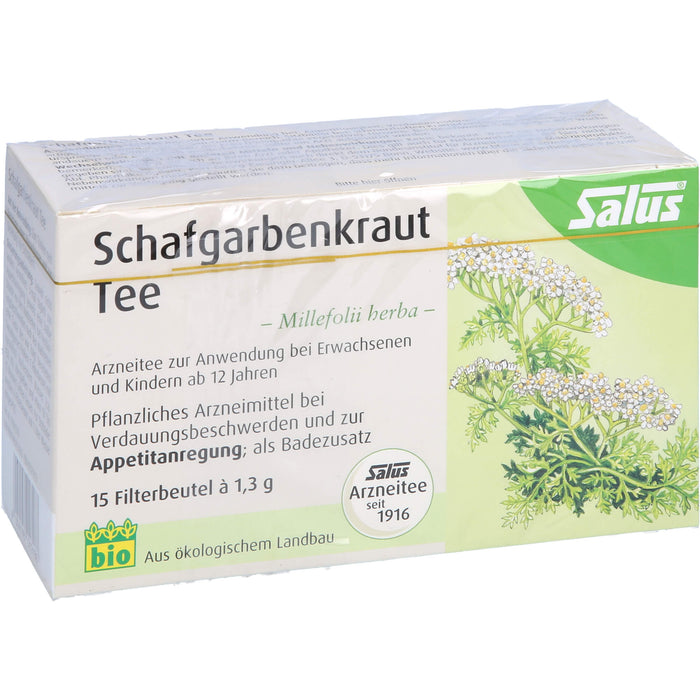 Salus Schafgarbenkraut bio bei Verdauungsbeschwerden und zur Appetitanregung, 15 St. Filterbeutel