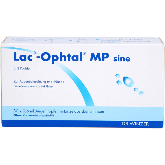 Lac-Ophtal MP sine Augentropfen zur Befeuchtung und Benetzung von Kontaktlinsen, 30 pcs. Single dose containers