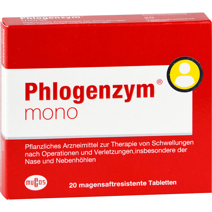 Phlogenzym mono Tabletten zur Therapie von Schwellungen nach Operationen, 20 pc Tablettes