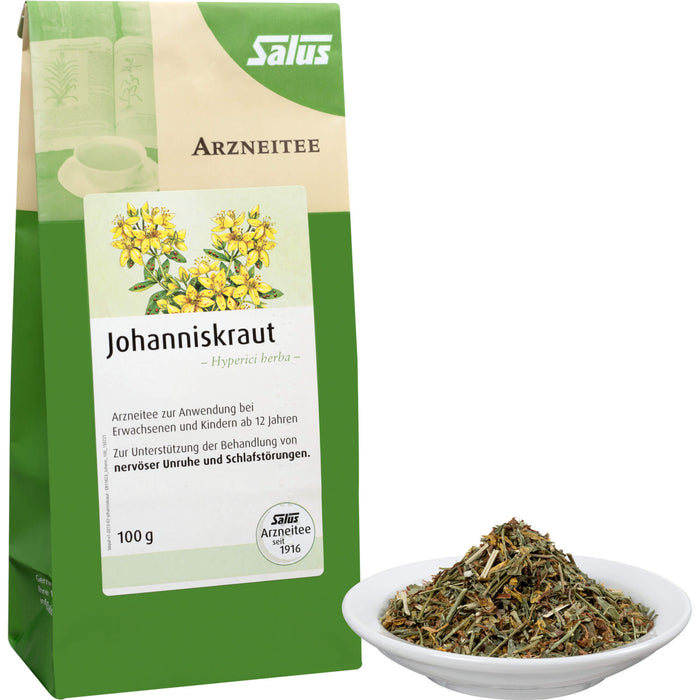 Salus Johanniskraut Arzneitee bio bei nervöser Unruhe und mentaler Erschöpfung, 100 g Tee