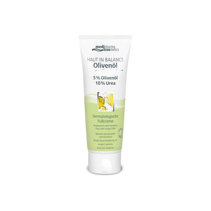 Medipharma Cosmetics Haut in Balance Olivenöl Fußcreme 5% Olivenöl 10% Urea, 100 ml Crème
