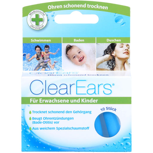 ClearEars Ohrstöpsel zur Wasserentfernung, 10 St 