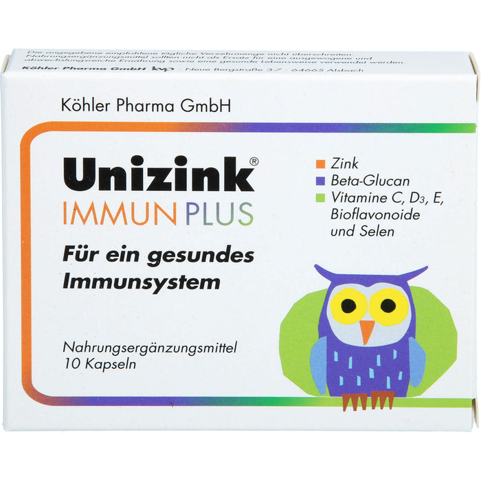 Unizink Immun Plus Kapseln für ein gesundes Immunsystem, 10 St. Kapseln