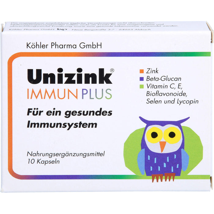 Unizink Immun Plus Kapseln für ein gesundes Immunsystem, 10 pcs. Capsules