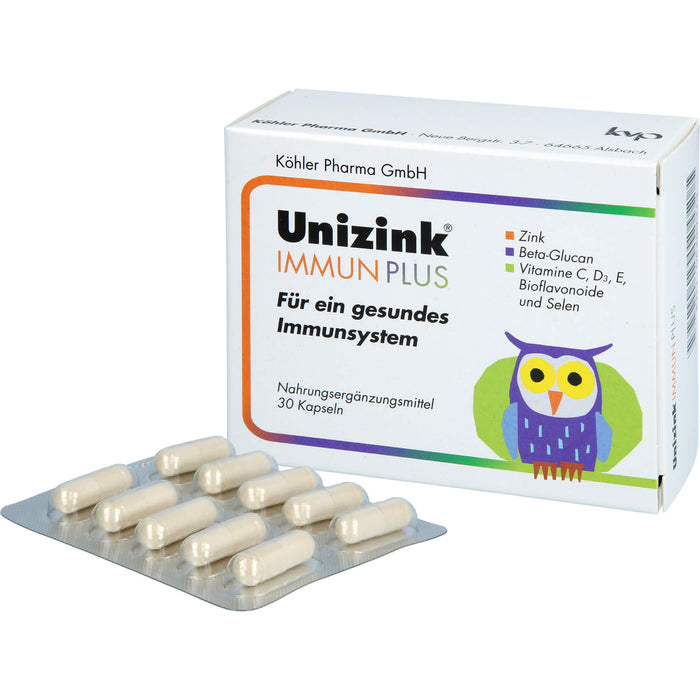 Unizink Immun Plus Kapseln für ein gesundes Immunsystem, 30 pcs. Capsules