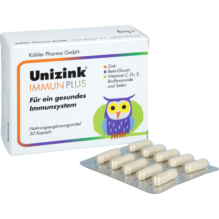 Unizink Immun Plus Kapseln für ein gesundes Immunsystem, 30 pcs. Capsules