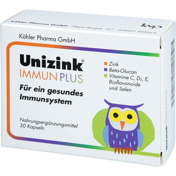 Unizink Immun Plus Kapseln für ein gesundes Immunsystem, 30 pc Capsules