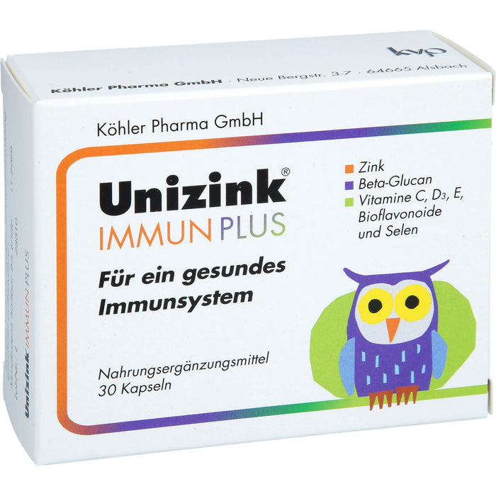 Unizink Immun Plus Kapseln für ein gesundes Immunsystem, 30 pcs. Capsules