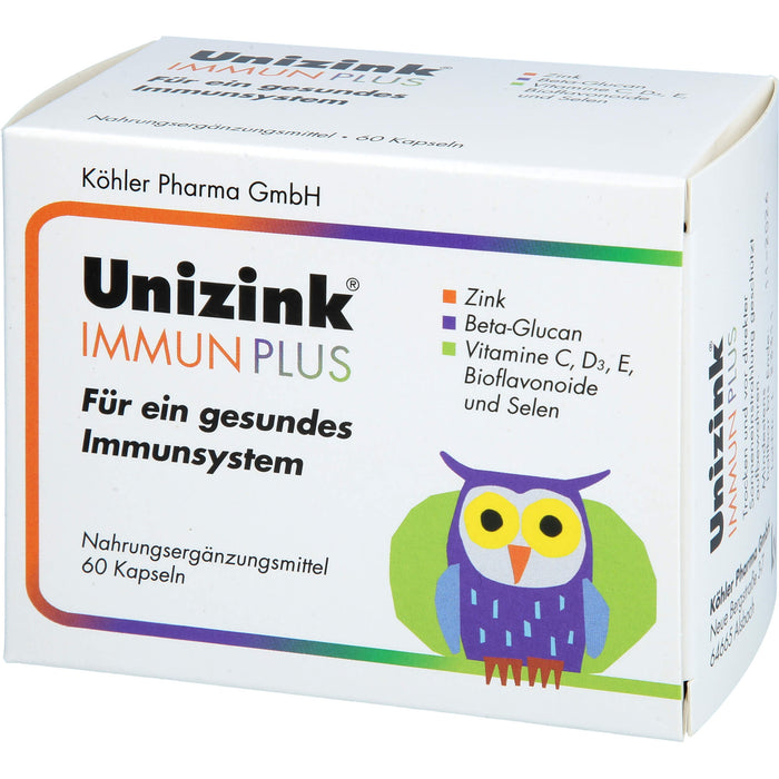 Unizink Immun Plus Kapseln für ein gesundes Immunsystem, 60 pcs. Capsules