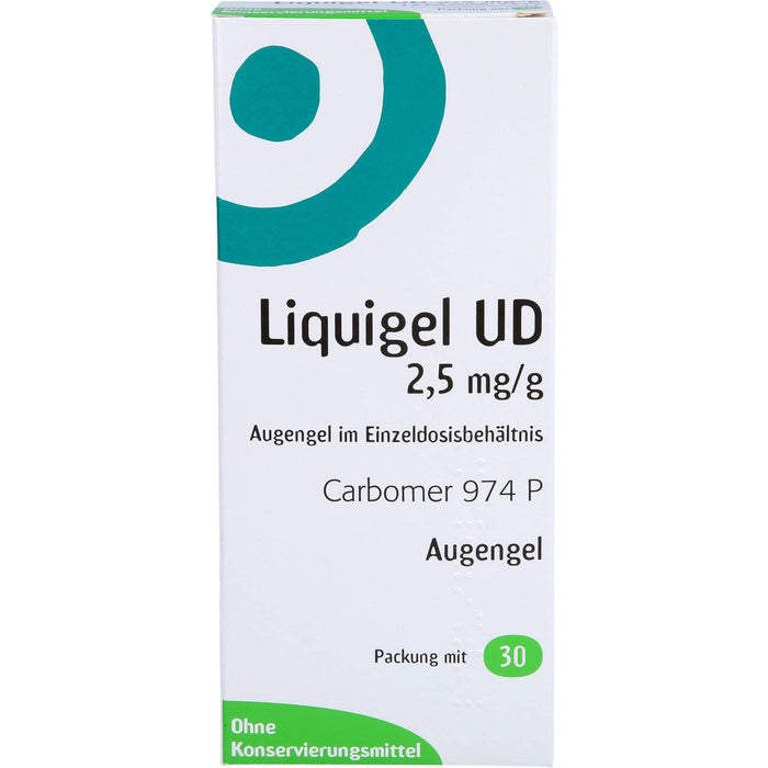 Liquigel UD 2,5 mg/g Augengel, 30 St. Einzeldosispipetten