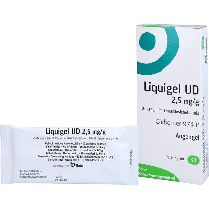 Liquigel UD 2,5 mg/g Augengel, 30 pc Pipettes à dose unique