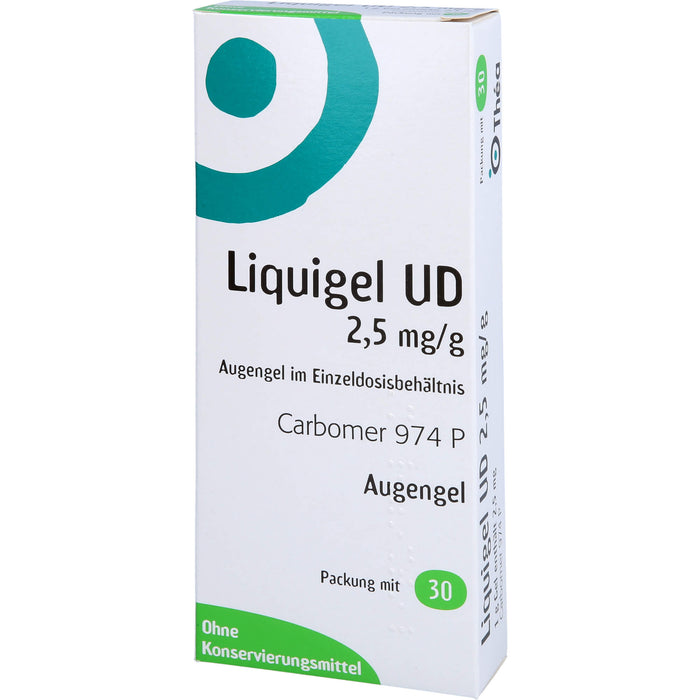 Liquigel UD 2,5 mg/g Augengel, 30 pcs. Single-dose pipettes