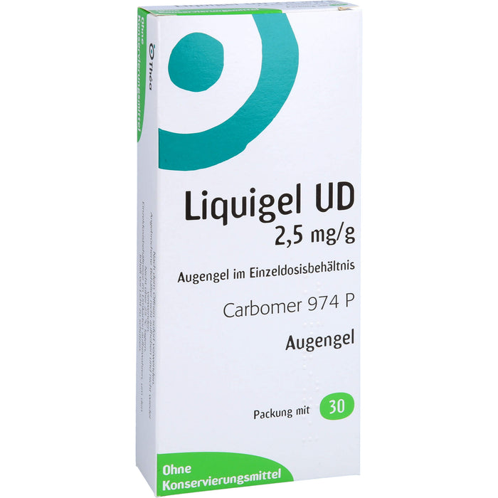 Liquigel UD 2,5 mg/g Augengel, 30 pc Pipettes à dose unique