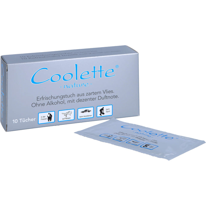 Coolette Nature Erfrischungstuch Vlies, 10 pc Tissus