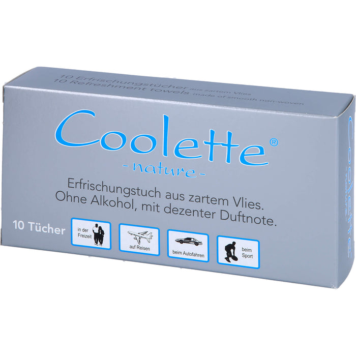 Coolette Nature Erfrischungstuch Vlies, 10 pcs. Cloths