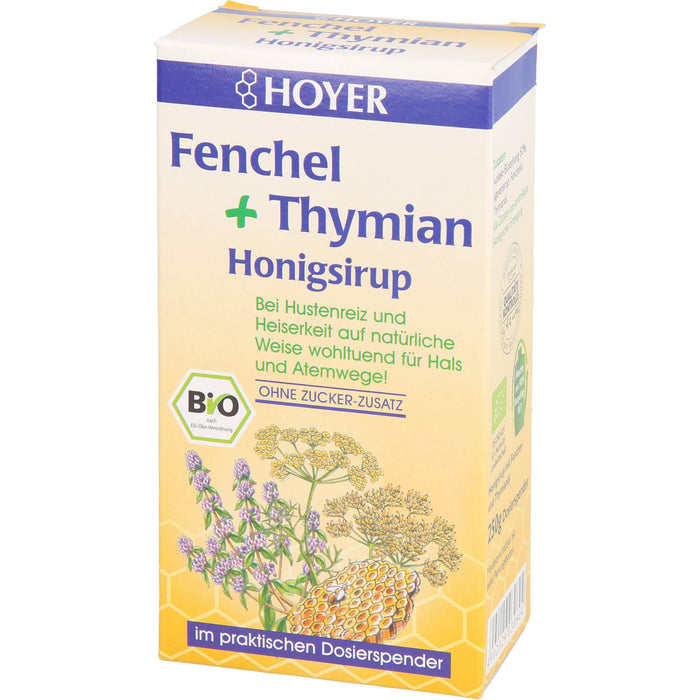 HOYER Fenchel+Thymian Honigsirup, 250 g Solution