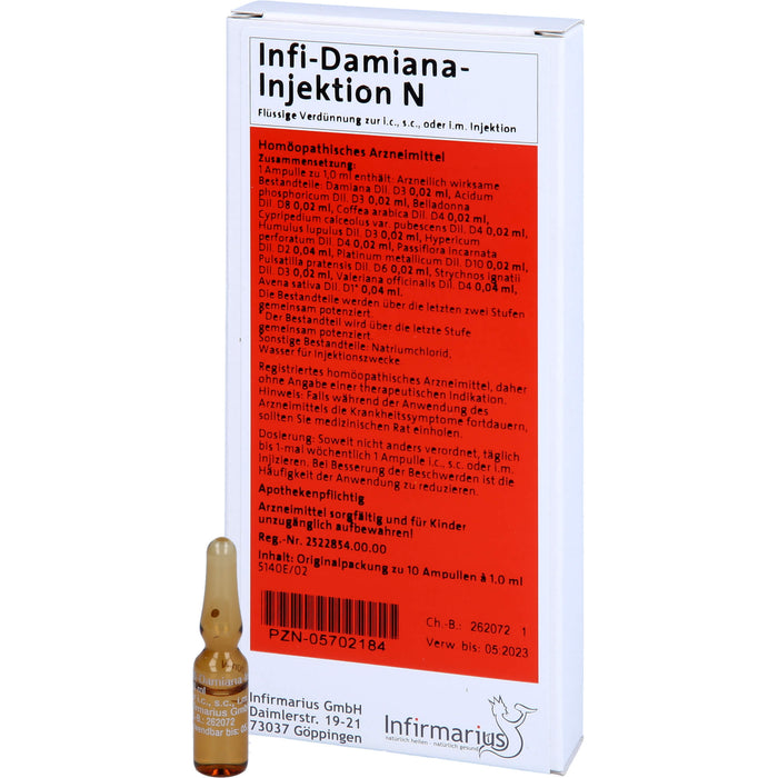 Infi-Damiana-Injektion N Ampullen, 10 pc Ampoules