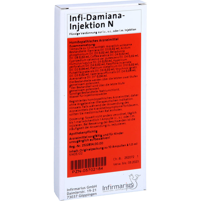Infi-Damiana-Injektion N Ampullen, 10 pc Ampoules