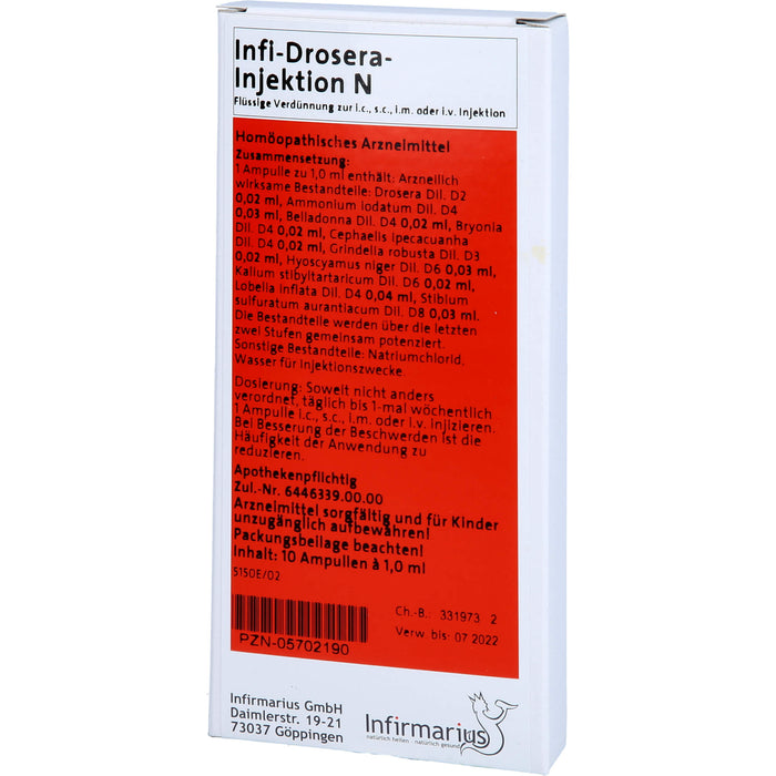 Infi-Drosera-Injektion N Ampullen, 10 pc Ampoules