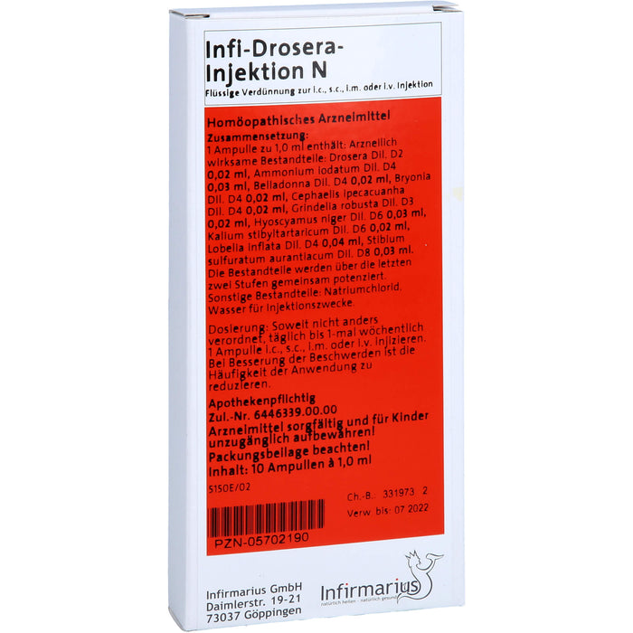 Infi-Drosera-Injektion N Ampullen, 10 pc Ampoules