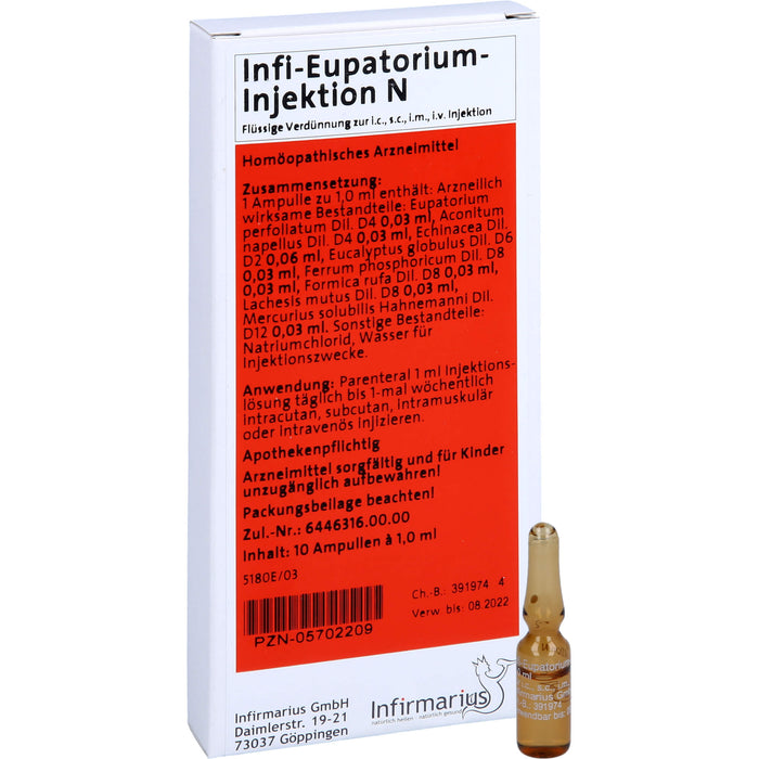 Infi Eupatorium Injektion N, 10X1 ml AMP