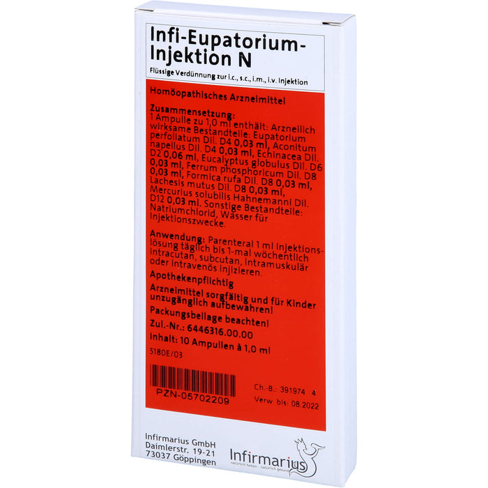 Infi Eupatorium Injektion N, 10X1 ml AMP