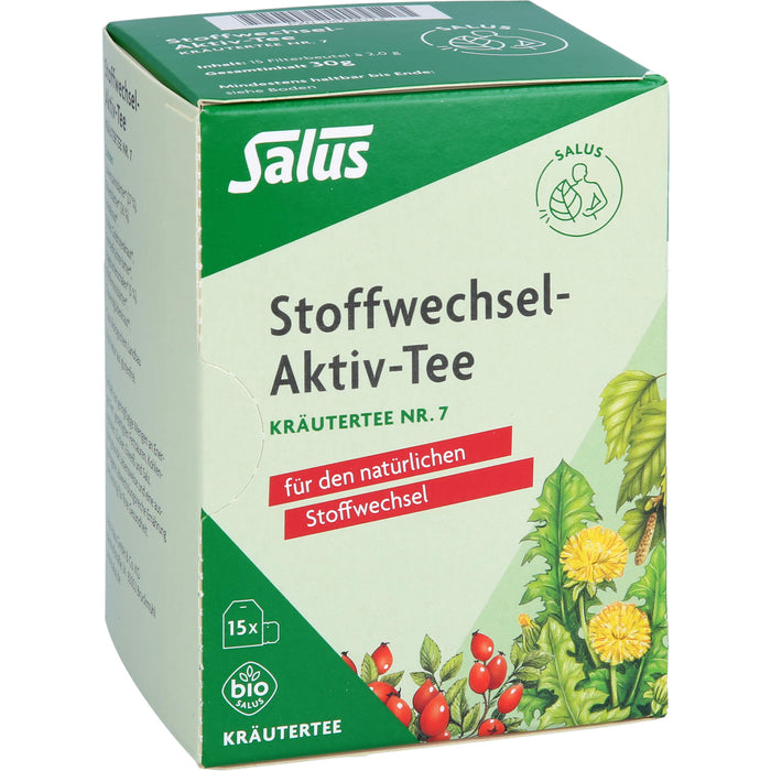 Salus Stoffwechsel-Aktiv Tee Kräutertee Nr. 7, 15 pc Sac filtrant