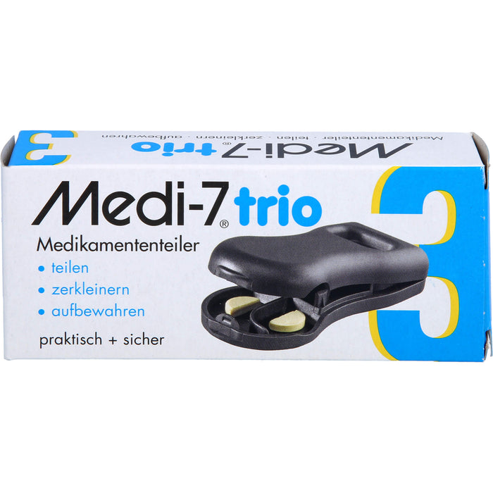 Medi-7 trio Tablettenteiler grau, 1 St 