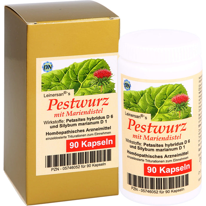 Leinersan's Pestwurz mit Mariendistel Kapseln, 90 St. Kapseln
