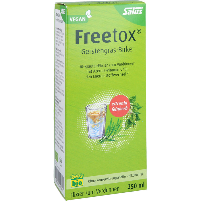 Freetox Gerstengras-Birke 10-Kräuter-Elixier bio, 250 ml ELI