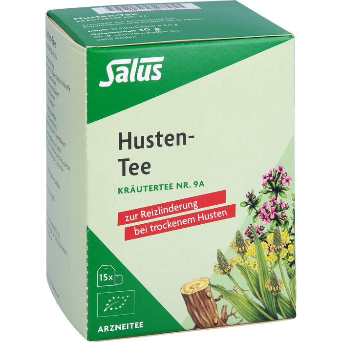 Salus Husten-Tee Kräutertee Nr. 9a zur Reizlinderung bei trockenem Husten, 15 St. Filterbeutel