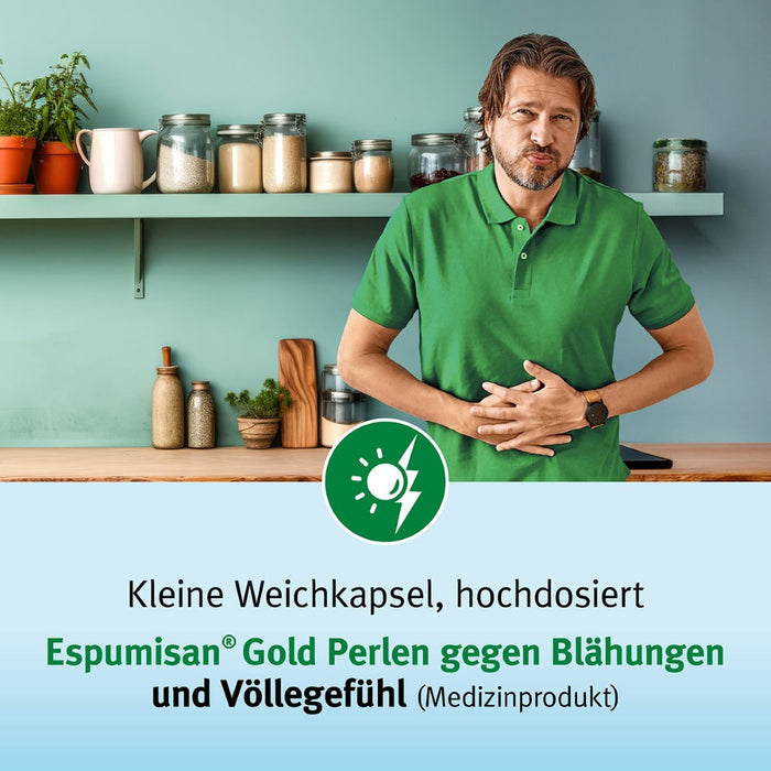 Espumisan Gold Perlen gegen Blähungen (Medizinprodukt), 40 pc Capsules