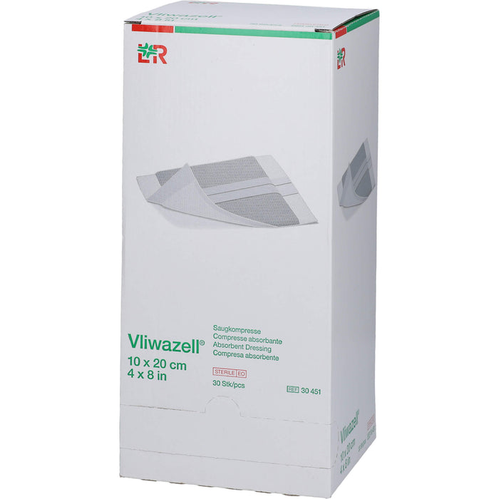 Vliwazell hochsaugfähige Universalkompressen 10 x 20 cm steril, 30 pcs. Compresses