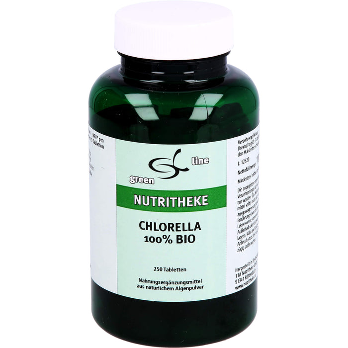Green Line Nutritheke Chlorella 100% Bio Mikroalgen Tabletten, 250 St. Tabletten