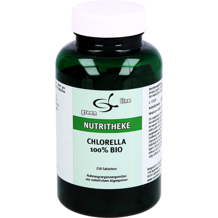green line Chlorella 100% Bio Mikroalgen Tabletten, 250 pc Tablettes